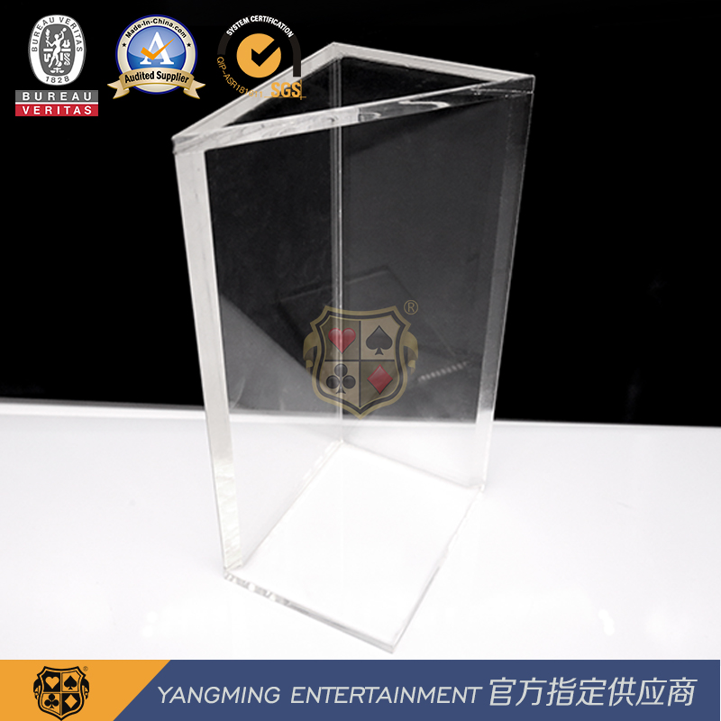 New Transparent Acrylic Triangle Playing Card Discard Holder
